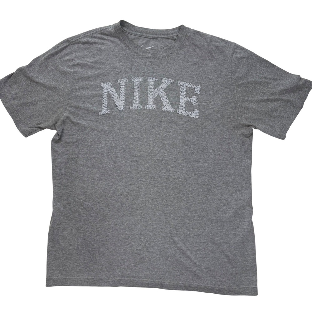 Nike Mens XL Gray Heathered Graphic T-Shirt Arched Logo Standard Fit‎ 2010